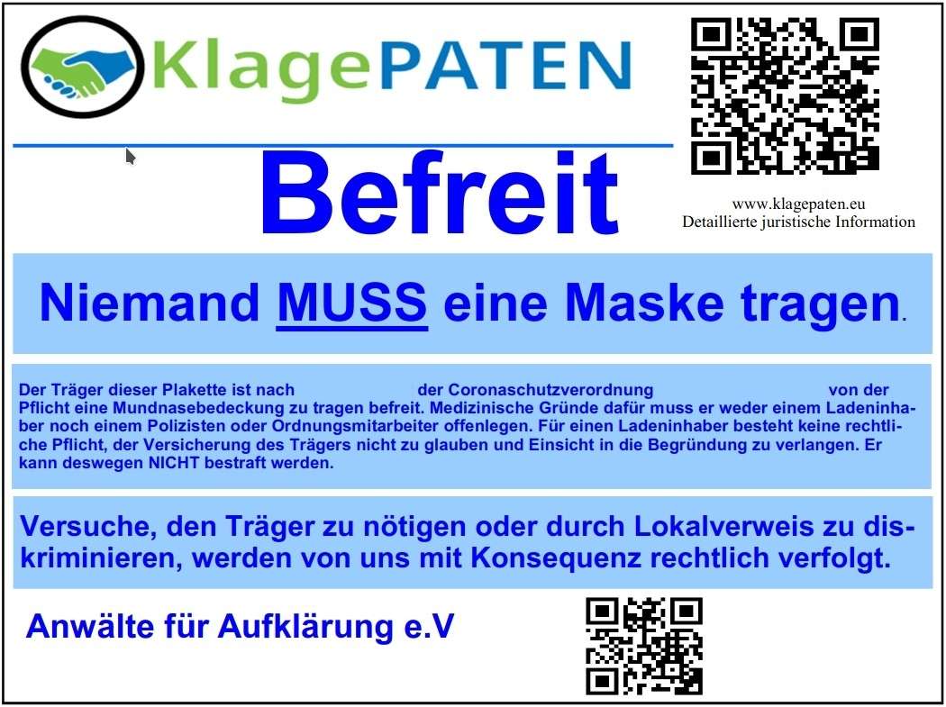 Klagepaten-eu-Masken